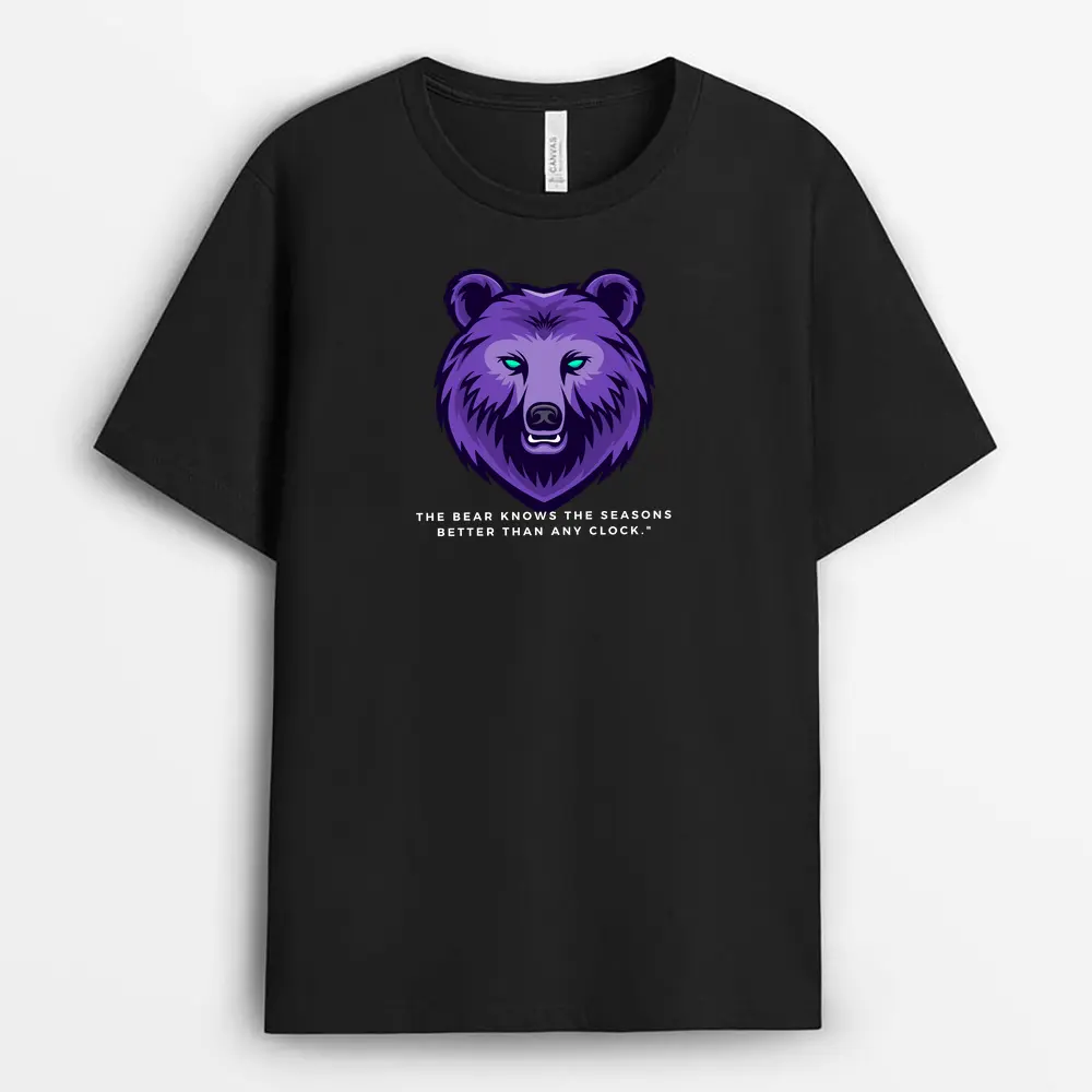 The Bear Knows The Seasons Better Than Any Clock Pgaxtee T-Shirt - Black